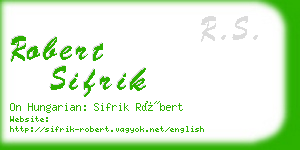 robert sifrik business card